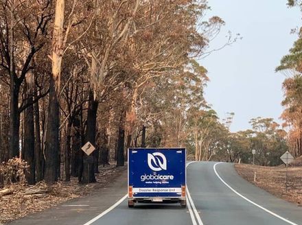 Global Care Disaster Relief Team heading into Bushfire affected Bateman's Bay during January 2020
